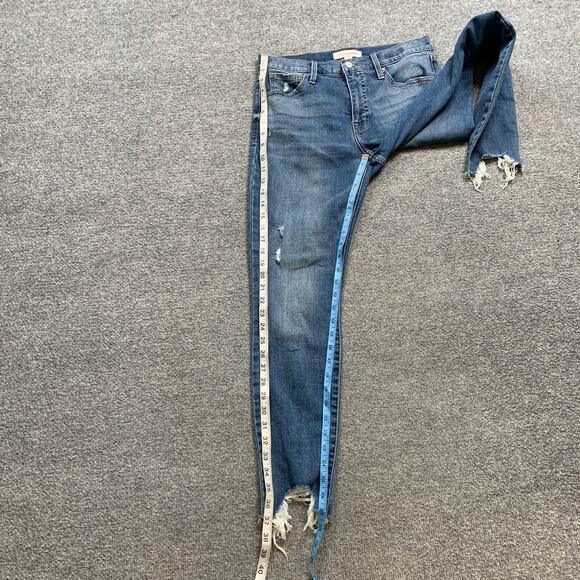 Lucky Brand Jeans Womens 6/28 Bridgette High Rise Skinny Distressed Shark Bite - Picture 5 of 12